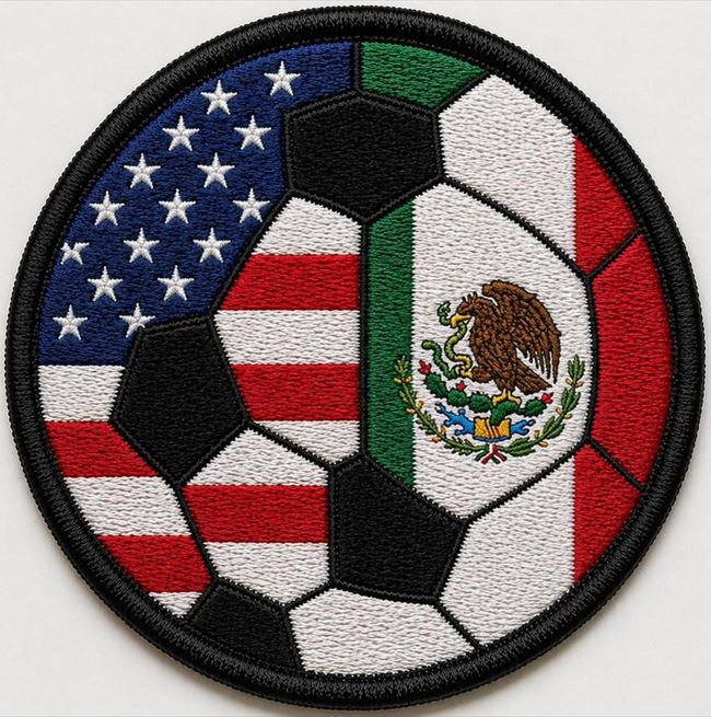 WHSL DUAL FLAG SOCCER/FUTBAL PATCH